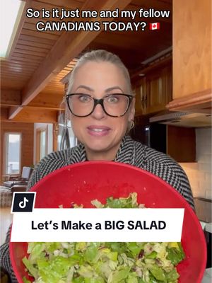 A post by @theterrilowe on TikTok caption: POV: You’re Canadian and wondering why your American friends are MIA today. Meanwhile, I’m out here at a cozy cottage making the salad that slayed 100lbs and always gets me invited back. Coincidence? I think not. Let’s get into it—because a crowd-pleaser like this can unite nations (or at least cottage guests). 🥗 #salad #saladrecipe #WeightLossJourney #womenover40 #canadian 