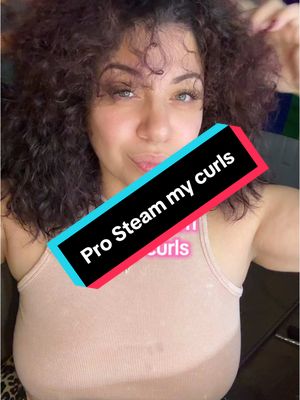 A post by @beatrizcookinnvibez on TikTok caption: Best investment! Doesn’t damage your curls! The steamers restore moisture, left my hair super soft and shiny!! It was done under 30 minutes!!! Ditch your iron and blow dryer get this instead!!! 💖💖💖