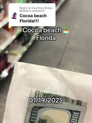 A post by @unitedstatesmoneydrops on TikTok caption: Replying to @Courtney Breez McDan good luck 🍀 #trending #viral #xybca #florida #cocoabeach 