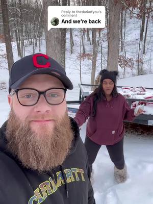 A post by @dalton.aint.worried on TikTok caption: Replying to @thedarkofyou We’re glad TikTok is back. #marriedlife #couples #interracialcouples #westvirginia 