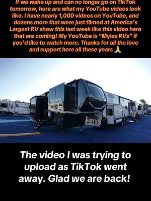 A post by @mylesrvs on TikTok caption: Thanks for all the love and support here on TikTok the past 5 years 🙏 find my YouTube channel “Myles RVs” for more if you’d like to continue seeing both long form and short form RV tours.  #rv #camper #interiordesign #interiordecor #rvliving #tinyhome #travel #luxury 