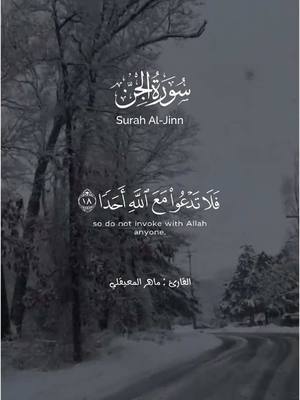 A post by @golden.311 on TikTok caption: ﴿ وأن المساجد لله فلا تدعوا مع الله أحدا ﴾ [ الجن: 18] And [He revealed] that the masjids are for Allah, so do not invoke with Allah anyone. التفسير الميسر: وأن المساجد لعبادة الله وحده، فلا تعبدوا فيها غيره، وأخلصوا له الدعاء والعبادة فيها؛ فإن المساجد لم تُبْنَ إلا ليُعبَدَ اللهُ وحده فيها، دون من سواه، وفي هذا وجوب تنزيه المساجد من كل ما يشوب الإخلاص لله، ومتابعة رسوله محمد صلى الله عليه وسلم. سورة الجن الآية 18 (72:18) Surah Al-Jinn Ayat 18 (72:18 Quran) #سورة_الجن #ماهر_المعيقلي #الجن #المعيقلي #قران #quran #قران_كريم #قرآن #القران #القران_الكريم #القرآن #القرآن_الكريم #تلاوة #تلاوات #الحرم_المكي #مكة_المكرمة #تلاوة_خاشعة #مكة #السعودية #usa #russia #shorts #تلاوات_الحرم_المكي #ukraine #timelapse #snow #uk #france #egypt #italy #الخليج #مصر #سوريا #اكسبلور #fyp #explore #تركيا #turkey #الجزائر #المغرب #اليمن #الكويت #العراق #islam #islamic_video #muslim #indonesia #india #اندونيسيا #ispania🇪🇸 #losangeles #لوس_انجلوس #كاليفورنيا #germany #california 