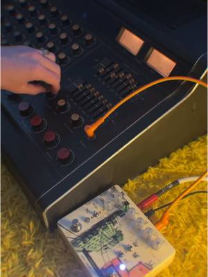 A post by @ecologyhomestones on TikTok caption: no input mixing board + @spooky circuits wee bird pedal 