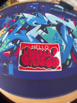 A post by @rumegraff on TikTok caption: #graffiti #sticker 