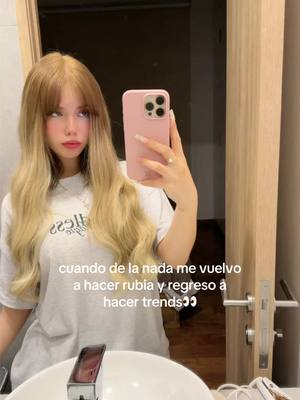 A post by @mirandita.leon on TikTok caption: rubia otra vezzz