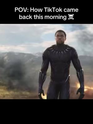 A post by @goattt.z on TikTok caption: Wasn’t even 24 hours lol #tiktokban #blackpanther #marvel 