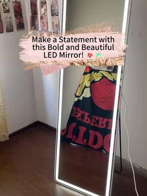 A post by @equestrianstunts_jack on TikTok caption: Step into luxury every day with our LED full-length mirror!💡💎#fyp #mirror 