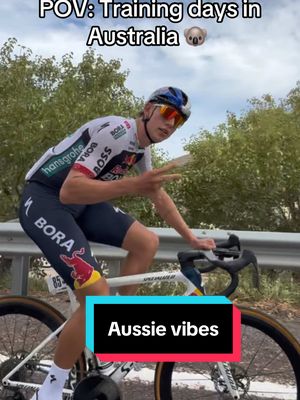 A post by @redbullborahansgrohe on TikTok caption: Vibes 🦘 #cycling #ciclismo #procycling #cyclisme #radsport #sportontiktok 