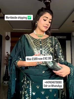 A post by @uksuits__collections1 on TikTok caption: #instagram #embroidery #outfit #longdress #punjabidress #punjabidress #salwarkameez #uksuit #bridalwear 