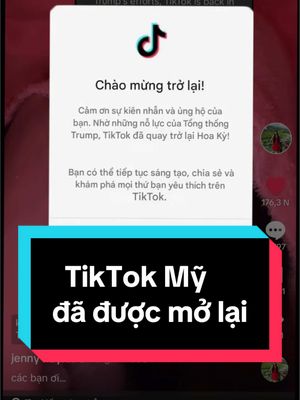 A post by @hoangvinhhh on TikTok caption: Chưa đầy 24h TikTok Mỹ đã được mở lại 🤣 #VinhMC 