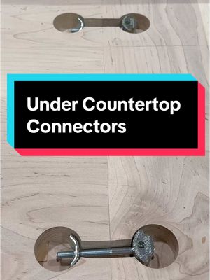 A post by @stayathomewoodworks on TikTok caption: Installing under countertop connectors. #woodworking #woodwork #howto #countertops #woodcountertop 