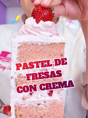 A post by @decorandopasteles on TikTok caption: ¿Quieres saber cómo preparo el pastel sabor fresas 🍓 con crema? 🤩💖 está súper delicioso y esponjosito!! 🤭 aquí te enseño el paso a paso del bizcocho y cómo armarlo 🙌🏻 😊 ¿Qué otra receta te gustaría ver en mi próximo video? 👀 #comohacerunpastelfresasconcrema #pastelfresasconcrema #pastelfresas #pastelsaborfresa #pastel #fresasconcrema #fresas #crema #bizcocho #Receta #pastelovers #decorandopasteles #danyorsan #saludosazucarados✌️💖 