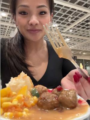 A post by @jenntranx on TikTok caption: Since I have a new lease on TikTok I am following my dreams and becoming the mukbang account I’ve always wanted to be #ikea #mukbang #Foodie #food 