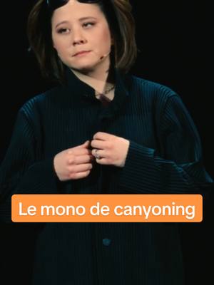 A post by @comedie on TikTok caption: "Le canyo, c'est une activité fun et délire, ok ?" 🙌 Le spectacle de @laura_felpin "Ça passe" est dispo sur Comédie+ #laurafelpin #humour #tiktokcomedy #standupcomedy #OnRegardeQuoi