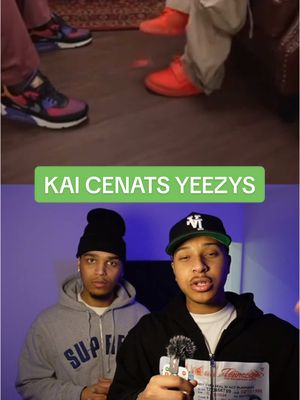 A post by @onchairstv on TikTok caption: Kai Cenats Yeezys fallen auseinander #fashiontiktok #fashion #fashionnews 