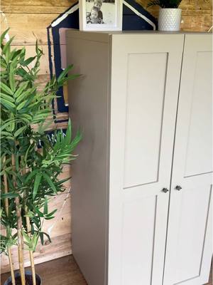 A post by @do.it.yourself.mum on TikTok caption: IKEA Kids Wardrobe Makeover  Let’s give this old IKEA stuva wardrobe a modern touch and bring it into 2025. Easy to do with just some paint and panelling kit.  Paint colour used ‘Funky Dora’ on the outside ‘Cool Beans’ on the inside. #gifted (Frenchic Paint Ambassador) @frenchicpaint  MDF kit from @bandq_uk  Bubble Bee handles @amazon