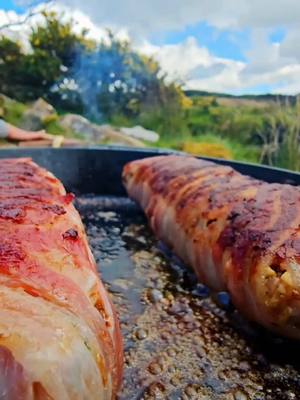 A post by @990enjoy on TikTok caption: #outdoors #cooking #foodie #steak #tiktokfood #nature 🍖🍗🥩