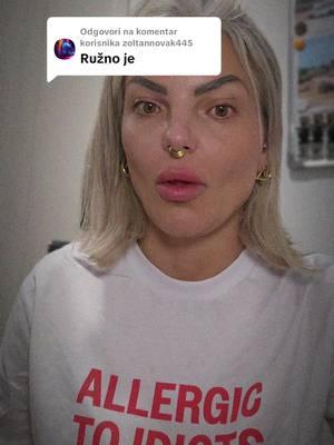 A post by @iam.beba.lo on TikTok caption: Odgovor korisniku @zoltannovak445 hvala na razumijevanju ljubica.  majice su vam dostupne na www.bebalo.com ali samo za alergičare🥰 pusa #majica#tshirt#alergija #print 