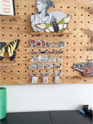 A post by @ystreetstudio on TikTok caption: We’re gunna ignore the fact that it took me 8 months to finally organize my office #stickers #stickershop #SmallBusiness #organization 