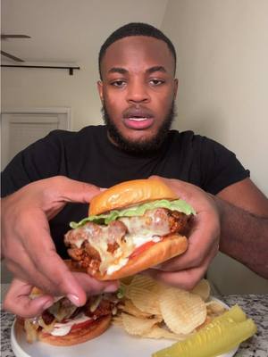 A post by @1lavell111 on TikTok caption: Hot honey chicken sandwiches  #foryourpage #fye #hothoney #foodies #mukbang 