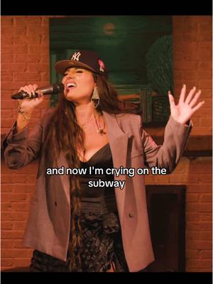 A post by @annietracymusic on TikTok caption: 🥺🥲  #newyork #nyc #subway #cryingonthesubway #annietracy #lyrics #newmusic #vocals #concert #livemusic 