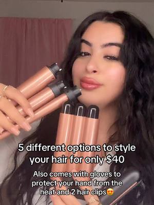 A post by @syrian_babe on TikTok caption: My new favorite😌 also I think I wanna do my whole hair with the little curling wand should I?🙈  #hairtok #hairstyle #curlingwand #straighthair #hairtoolreview #productreview 