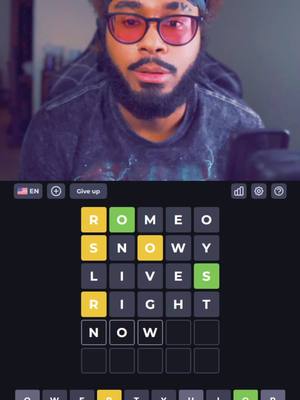 A post by @romeosnowy on TikTok caption: LIVE RIGHT NOW PLAYING WORLDE COME THROUGH AND CHILL #GAMING #WORDLE #WORDGAME #TIKTOKBAN #REDNOTE #FUNNYVIDEOS