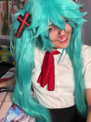 A post by @kppixel on TikTok caption: goodnight everyone // #rottengirl #hatsunemiku #vocaloid #cosplay 