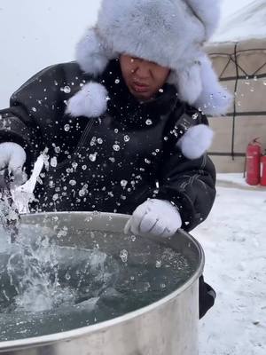 A post by @fj_molimoli on TikTok caption: ❄⛄In the cold winter, the "natural freezer" in the pastoral areas of Inner Mongolia, China, emphasizes energy conservation and environmental protection—it's incredibly practical! 🤠✌ #ChinaLife #ChinaTravel #greenenergy #freezer #ice