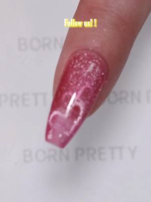 A post by @bornprettyofficial on TikTok caption: Heart shape cat eye trend alert!❤️💖💡💅 Using #bornpretty 💝6 Colors Gel Polish Fantasy Rose Mixed Set: 05 (59067) 💅Super Top Coat (58775) Tap the bio and search the product id to find more colors🥰 #nailart #allshinonme #nailsdesign #gelnails #naillover #heartnails #nails2inspire #nailartist #nailswag #pinknails #vdaynails #diynails #cateyenails