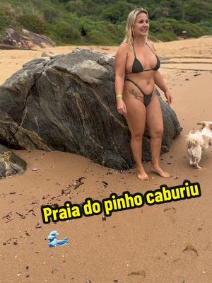 A post by @loirapraianaoficial on TikTok caption: Praia do Pinho em camburiu Santa Catarina 🏖️🐶🐕👙🌊🌊🌊litoral catarinense 