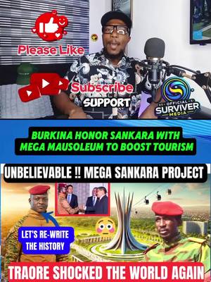 A post by @survivermedia24 on TikTok caption: BURKINA FASO' leader #ibrahimtraore has initiated a project in honor of Thomas Sankara. #BURKINAFASO #government #africa #awakening 