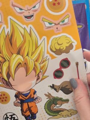 A post by @sunnie.creative on TikTok caption: Asmr Stickerplay Dragonball✨️ #stickerasmr #asmrsticker #asmrstickersounds #asmrsounds #asmr #dragonball #stickerplay #paperdiy #paperasmr 