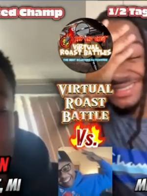 A post by @getyoazzonroastshow on TikTok caption: VIRTUAL ROAST BATTLE‼️ The Undisputed Champ @kaution_kw vs. The 1/2 Tag Team Champ @yofrmda901 🔥🤣 Who you think won? COMMENT BELOW 👇🏾 If you’re interested in Virtual Battling DM the page now‼️ #roastcomedy #roastbattle #roastbattles #comedy #anyonecangetit #justjokes #justcomedy #fyp #fy #foryoupage #fortworthtx #birmingham #sanjose #virginia #pompano #louisiana #pensacola #batonrouge #wacotexas #entertainment