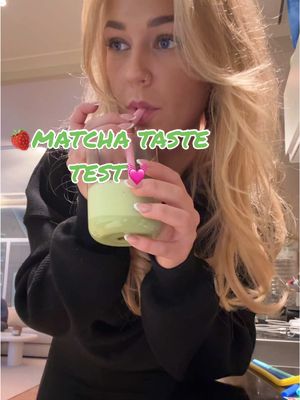 A post by @marijnkuipers on TikTok caption: AH matcha taste tesstttt!!! 🍵🍓