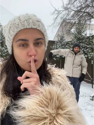 A post by @sarahadamhafez on TikTok caption: Snow day #houston #snow #couples #husbandwife 