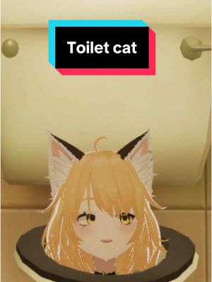 A post by @kirana_yonome on TikTok caption: MOM THE CAT IS IN THE TOILET AGAIN 🐱 #fyp #vtuber #vtuberclips #anime #uk #weeb #kirana 