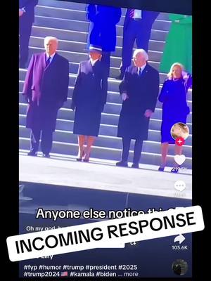 A post by @djanae20 on TikTok caption: This bout took me out😂😂😂 #presidentinauguration #presidenttrump #trump2025🇺🇲 #presidentbiden #firstlady #melaniatrump 