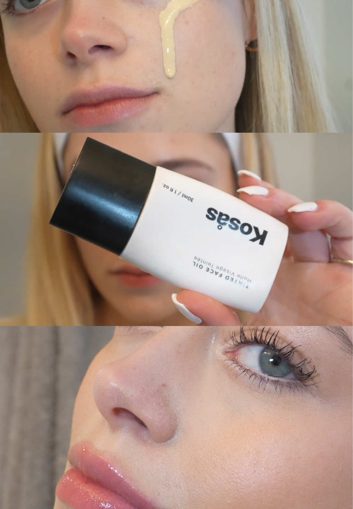 A post by @patriciapeacock on TikTok caption: tinted face oil, yes or no #ugccreator #SkinCare #byetiktok 