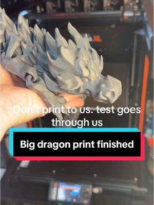 A post by @plastic3d on TikTok caption: Dragon bigger than your average😂 #plastic3d #3dprinting 