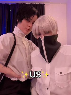 A post by @miiyako_cos on TikTok caption: chaotic energy as always | Yuta - @poorsigmass | next time we reverse characters | #jjk #yutaokkotsu #inumaki #inuokko 