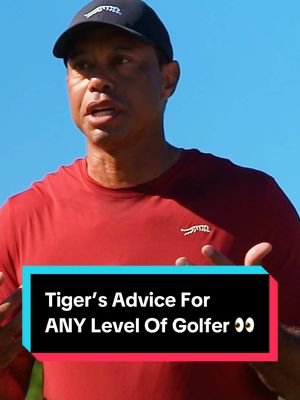 A post by @taylormadegolf on TikTok caption: Advice from Tiger Woods — for any level of golfer. 🤌 #TaylorMade #golf #golftiktok #golftok #fyp 