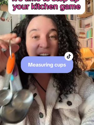 A post by @buggystop on TikTok caption: Measuring cups tend to be the hardest thing in your house to keep a hold of for some reason you always lose one cup and can’t find another cup. This product helps you keep them all together and one easy spot. They are also not plastic so they are easy to clean.