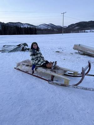 A post by @queenmadir on TikTok caption: Sledding with the Reindeers in Tromso Norway. My Unica Hija Living her Best Life . You work hard You play hard #mamabicnyc #pinaybeshie #itikitik🦆 