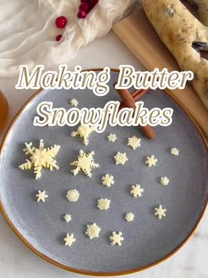 A post by @anya.bumag on TikTok caption: Making Butter Snowflakes ❄️ Make sure you let the 35% cream sit in room temperature for 3-4 hours before churning #butter #buttermaking #homestead #amazonhome #homemade #homemadefood #homemadebutter #kitchenaccessories #makingbutter #coolgadgets #handmade #asmrsounds 