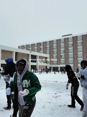 A post by @karahxlynn on TikTok caption: we was outside babyyy😭😭😭😭 #southern #hbcu #college #snowday #louisiana 