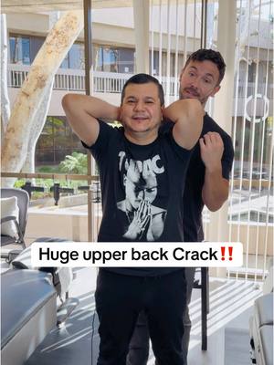 A post by @occhiropractor on TikTok caption: His whole upper back finally released #chiropractor #fyp @El Potro de Sinaloa 