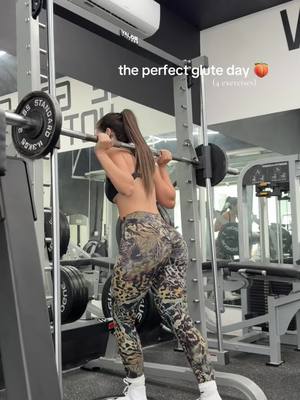 A post by @avbfit on TikTok caption: Serving up 🍑 gains with a side of sweat - whos doing this one with me? 👀 ✨ trained with @Coach Rauve  #Fitness #Workout #GymTok #Fitspo #GluteWorkout #BootyGains #GluteDay 