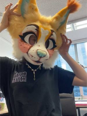 A post by @kikichaoscreations on TikTok caption: I am FINALLY making my fursona Kiki! Loving how she’s turning out! #furry #fursuit #fursuitmaker #fursuiter #furryfandom #fursuiting 