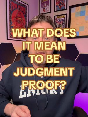 A post by @moneywiselawyer on TikTok caption: Replying to @Smc387 Not many people are judgmental proof #debtcollection #judgment #debt #bankruptcylawyer #moneywiselaw #Inverted 